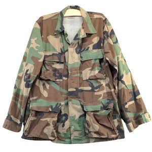 U.S. Army Men's Woodland Camouflage Combat Coat Brown Green Size Small Long